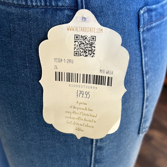 NWT Altar’d State Bandana Flare jeans - Picture 7 of 10